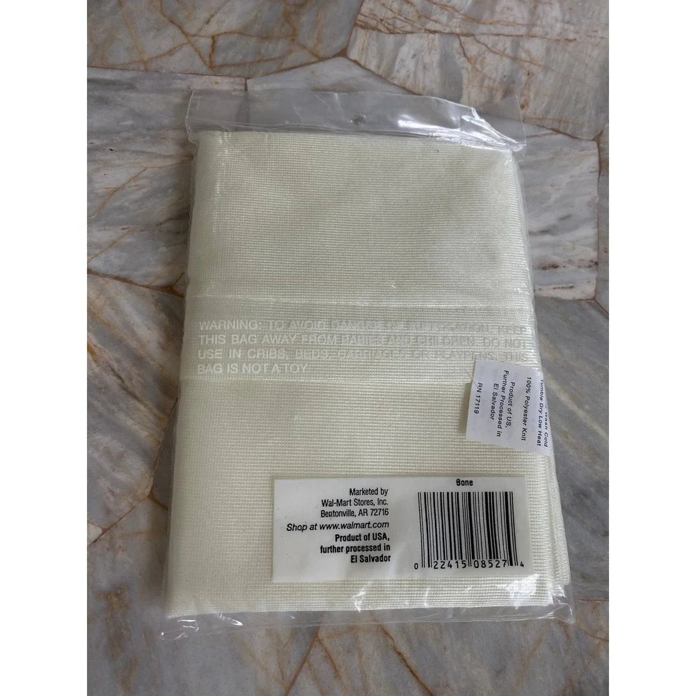 Jubilee Satin Pillow Protector Standard 20x26 Bone Off-White Hidden Zipper NEW